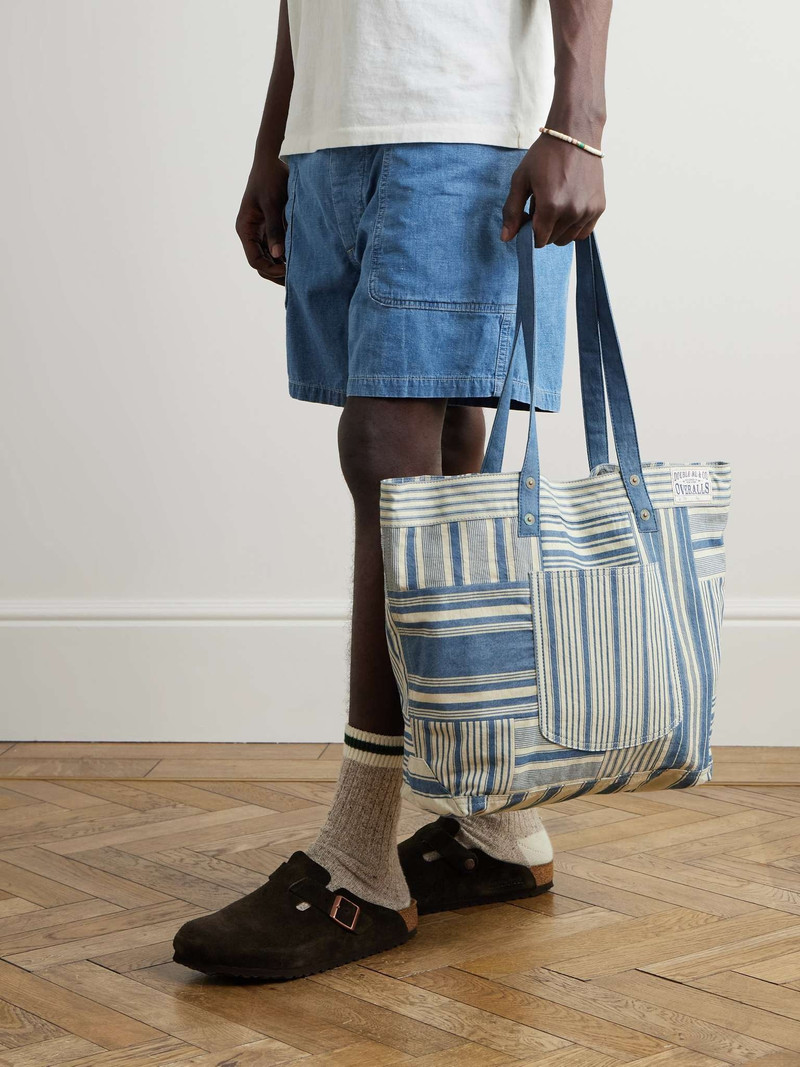 RRL by Ralph Lauren Naval Patchwork Striped Denim Tote Bag outlook