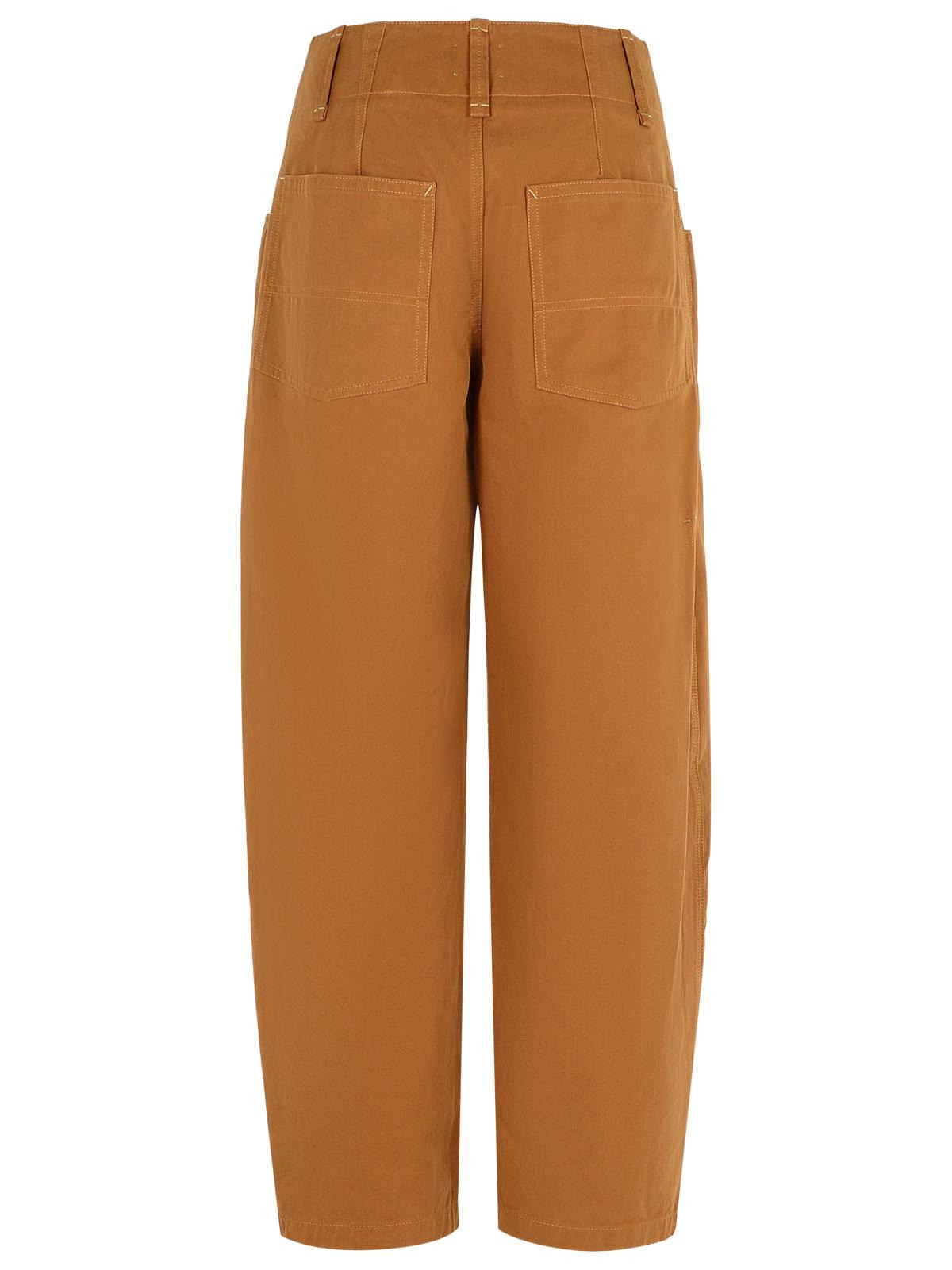 Isabel Marant 'Oumaya' Cotton Cognac Pants Women - 3