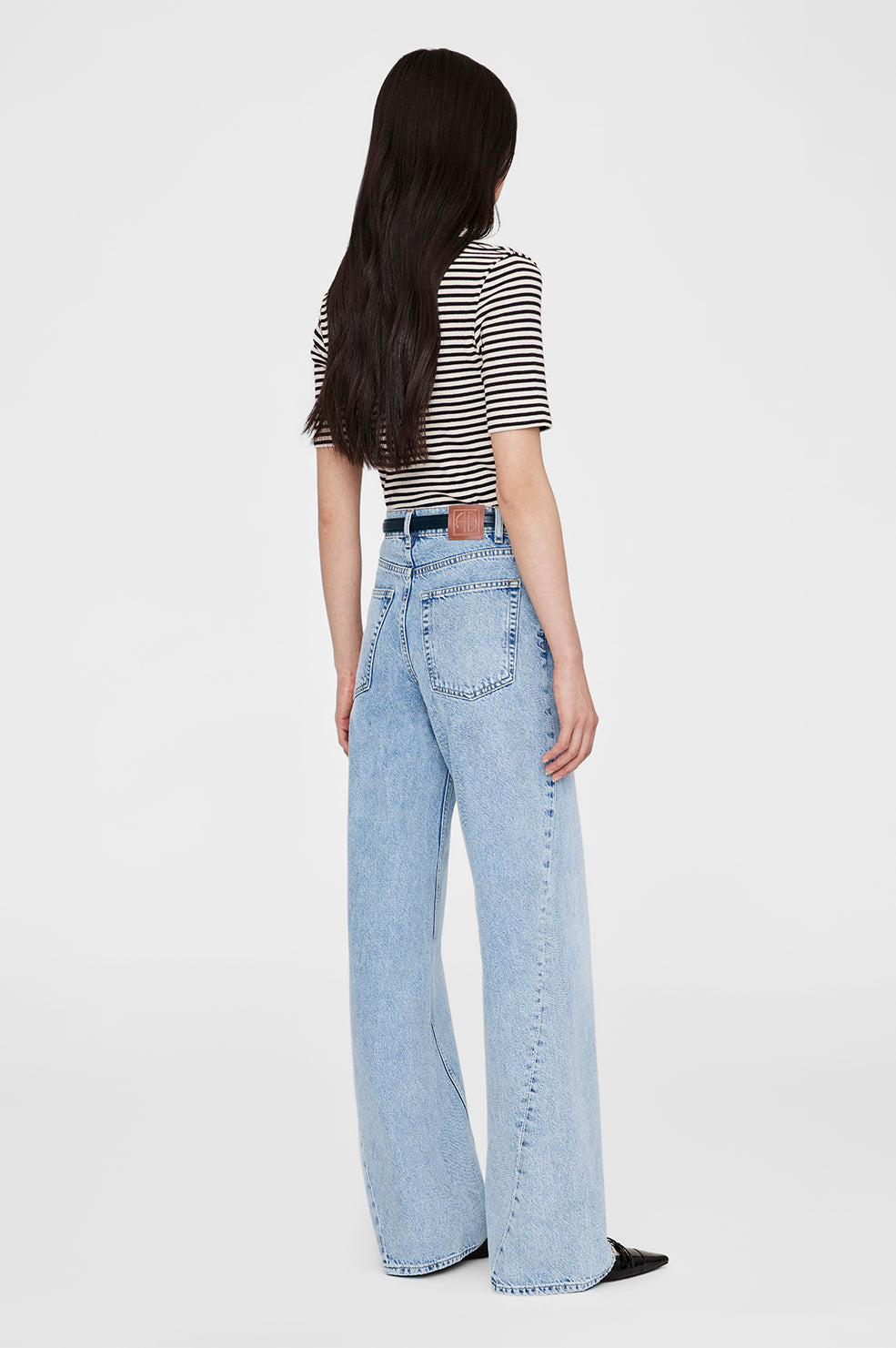 Alessia Tee - Cream And Black Stripe - 3