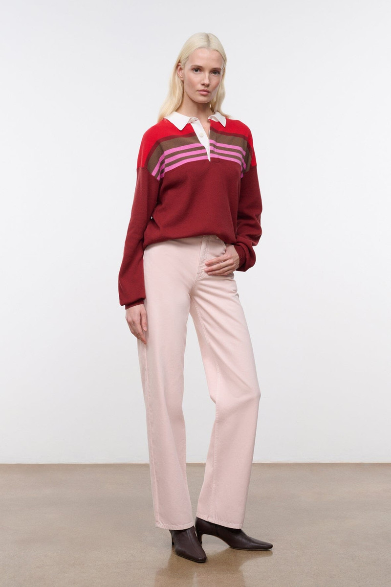 STAUD LEO HIGH RISE JEAN 33 ROSE 6