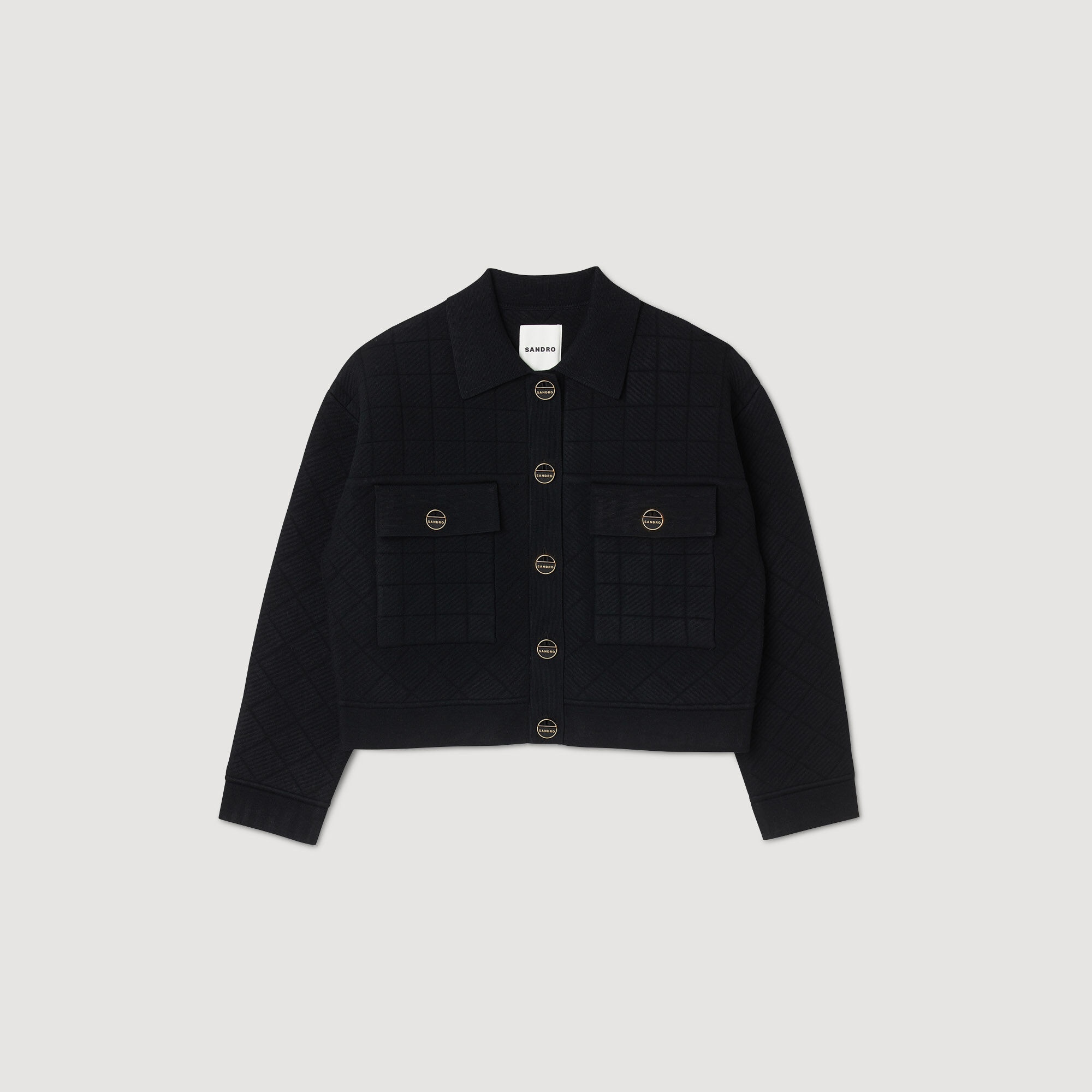 CROPPED KNIT CARDIGAN - 1