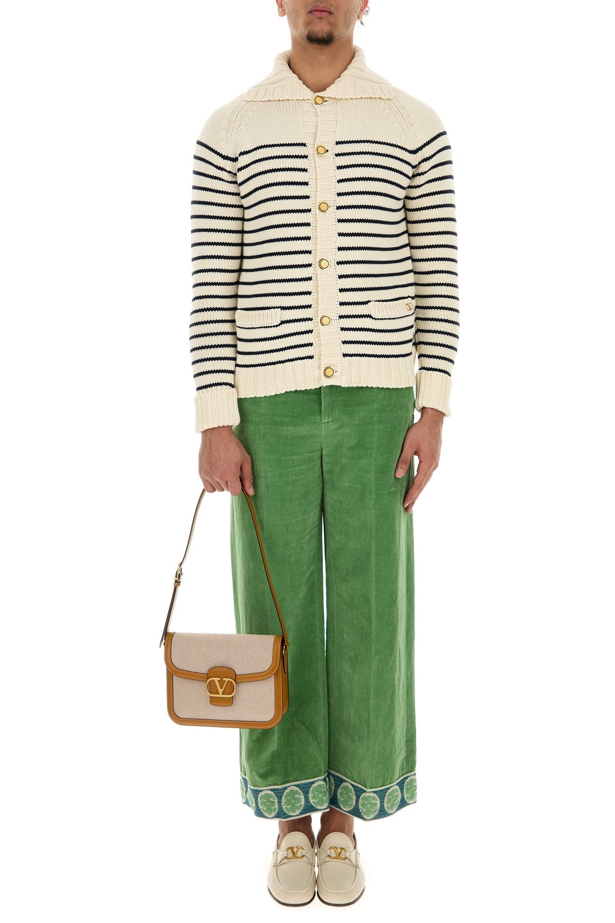 Green velvet pant - 6