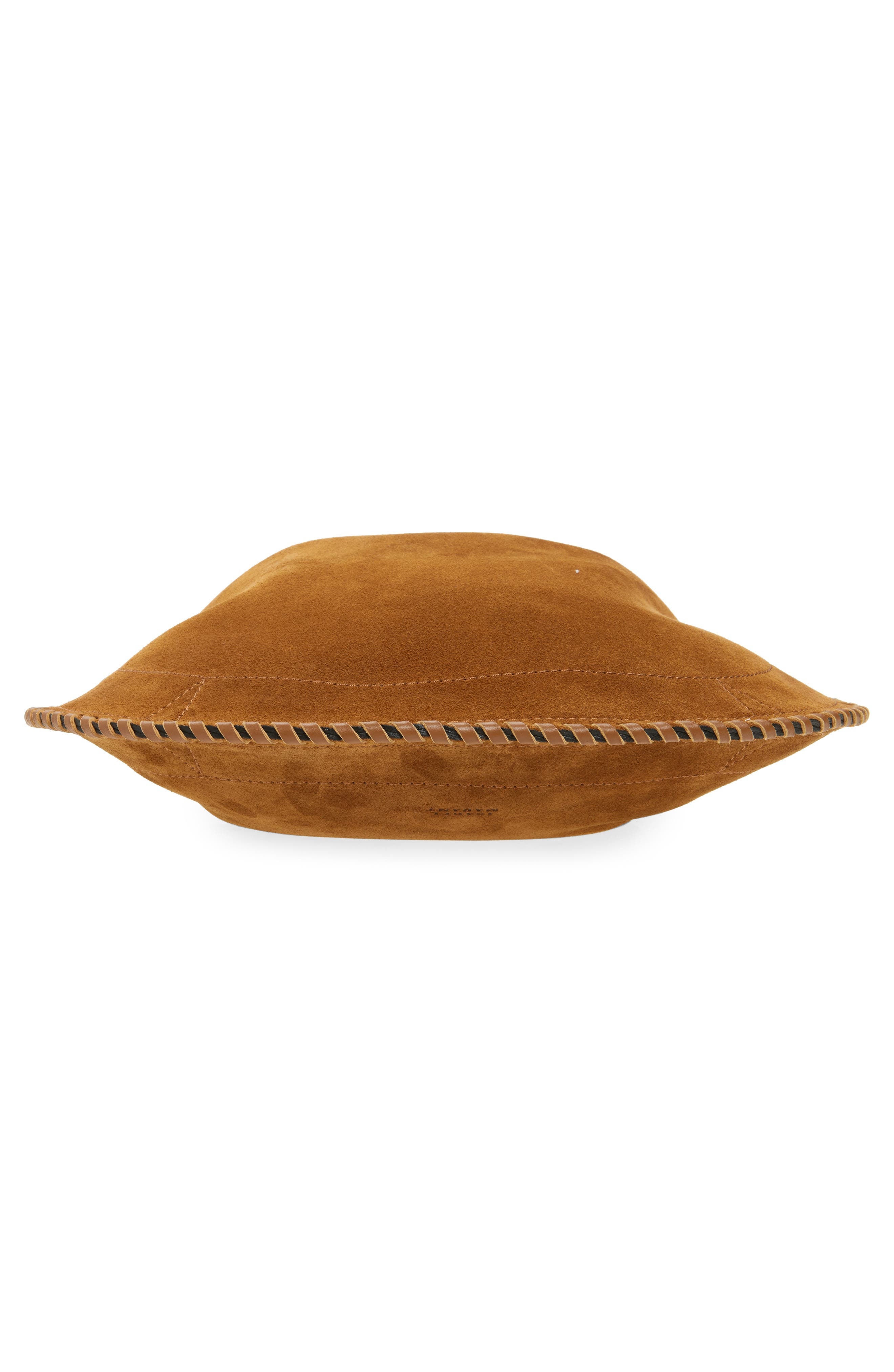 Isabel Marant Oskan Whipstitch Soft Suede Shoulder Bag in Cognac at Nordstrom - 8