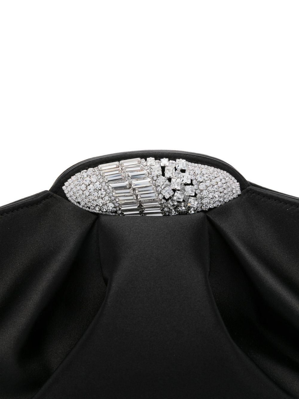 crystal-embellished silk clutch - 3