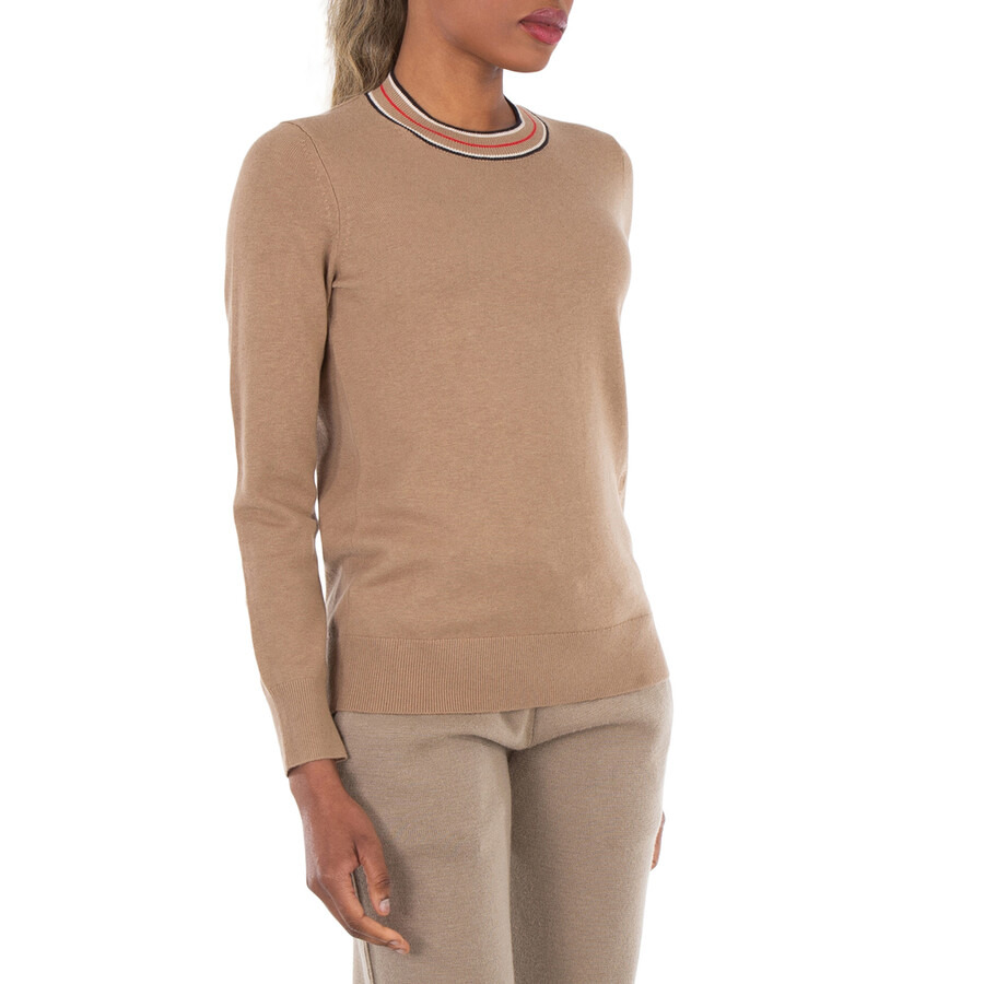Burberry Striped Detailed Crewneck Cashmere Jumper - 6