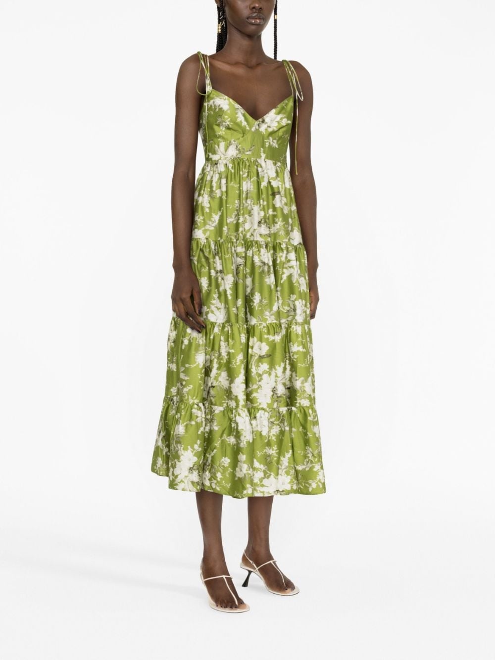 Azami Magnolia Garden-print dress - 4