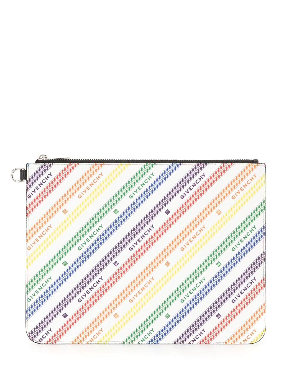 chain logo-print zipped pouch - 1