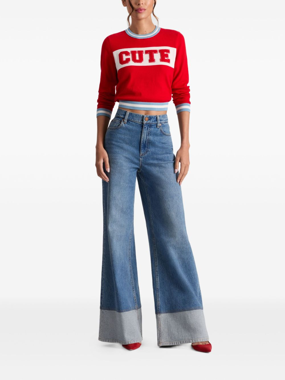 appliqué-embellished crew-neck sweater - 2