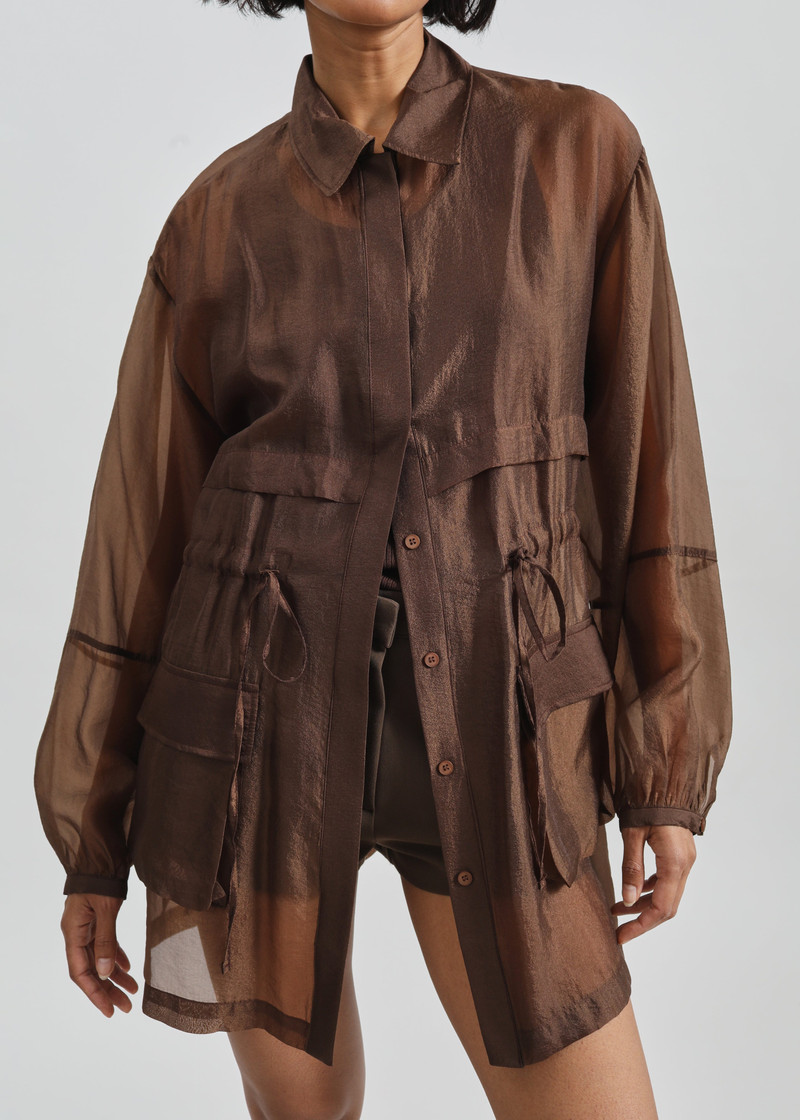 Montaro Sheer Light Jacket - Brown 7