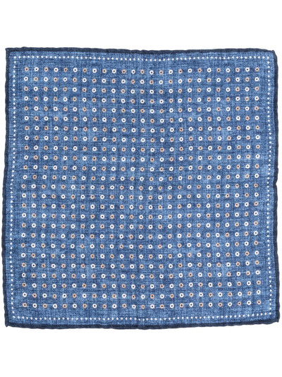 Brunello Cucinelli geometric-print pocket-square outlook