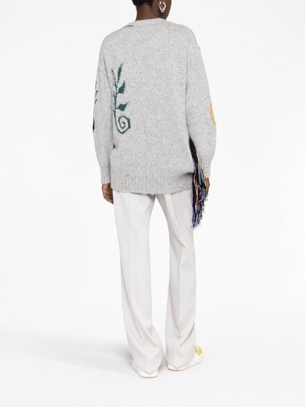 Folk graphic-embroidered jumper - 6