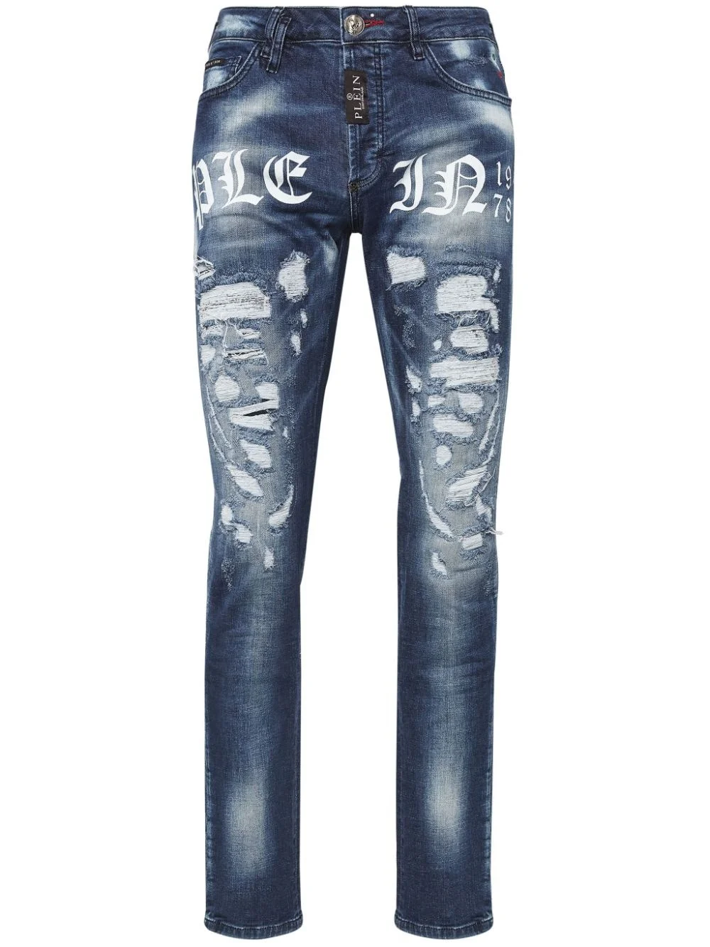 logo-print straight-leg jeans - 1