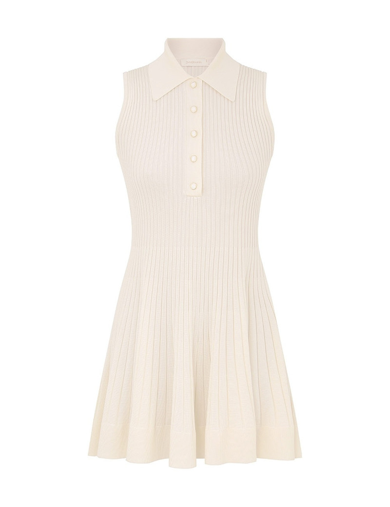 RIB POLO MINI DRESS - 1