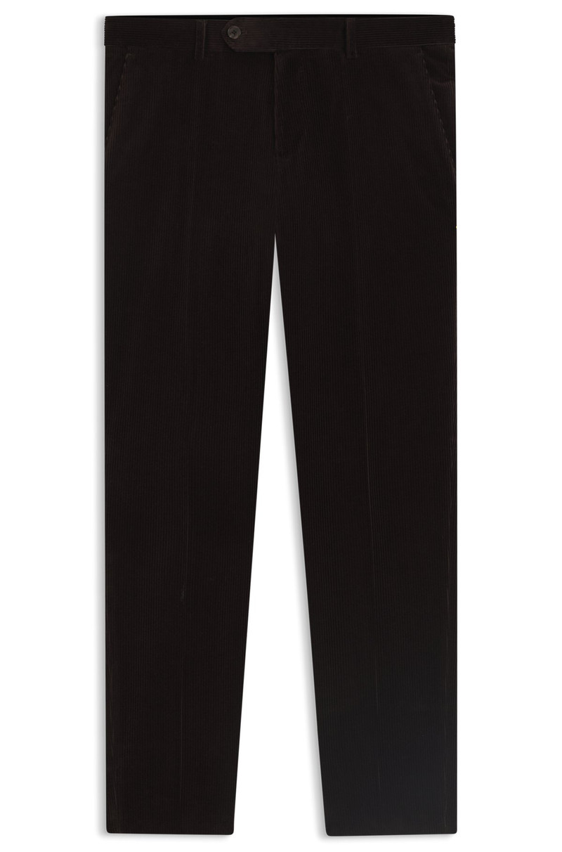 BECKHAM X BOSS PLEAT-FRONT TROUSERS IN STRIPED COTTON 1
