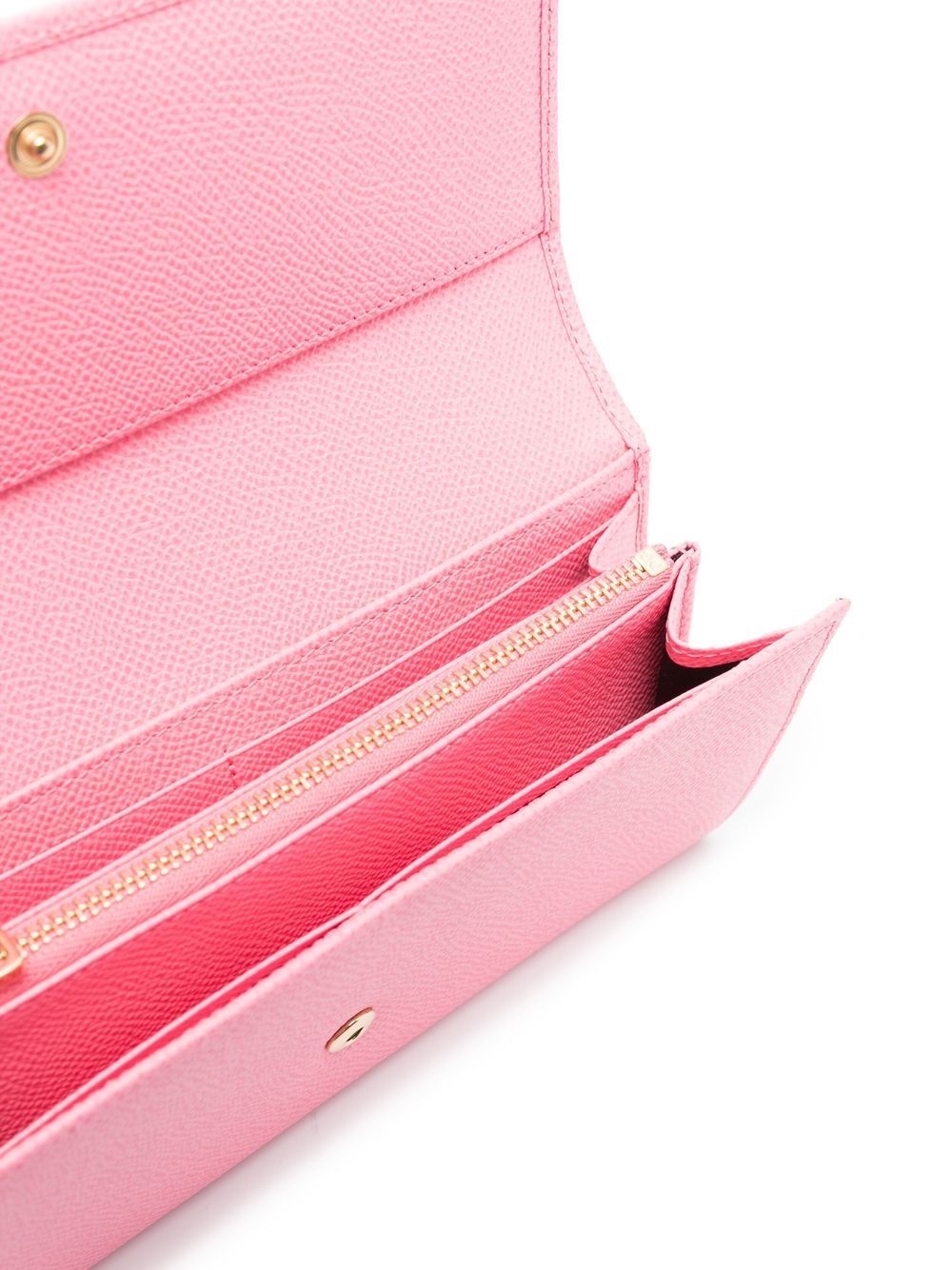 logo-plaque leather wallet - 3
