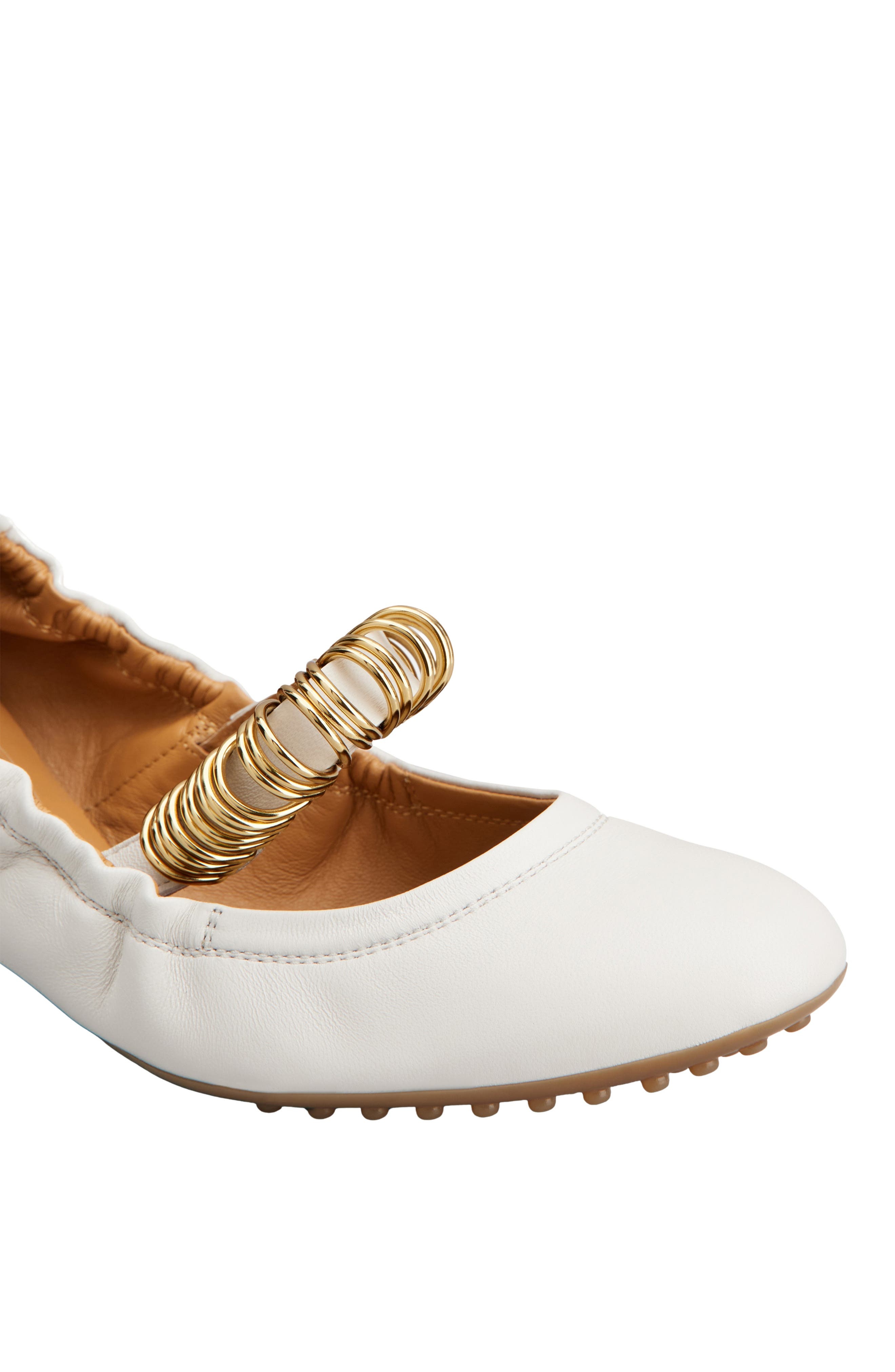 Tod's Ring Embellished Mary Jane in Bianco Calce at Nordstrom - 3
