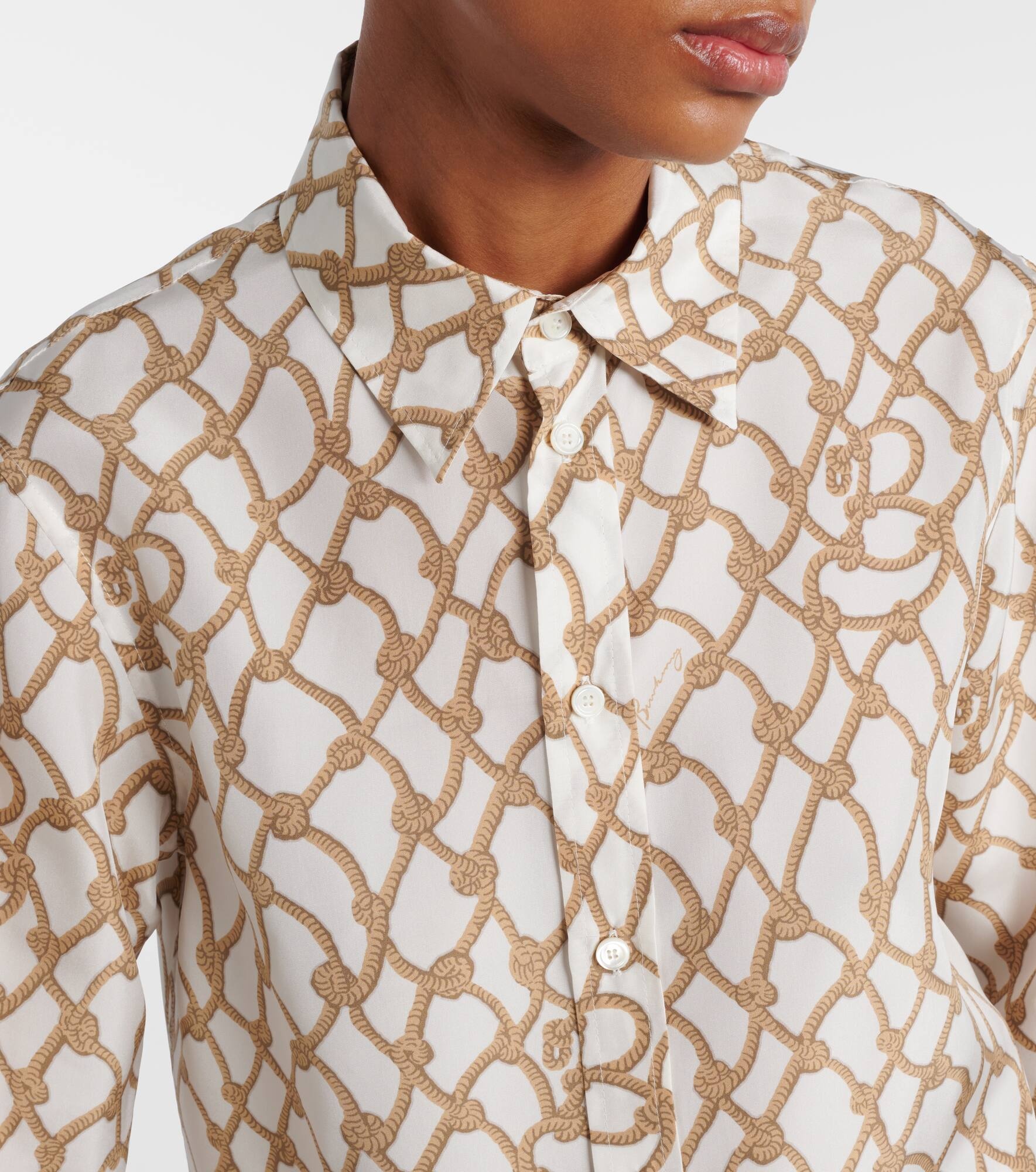 Printed silk shirt - 4