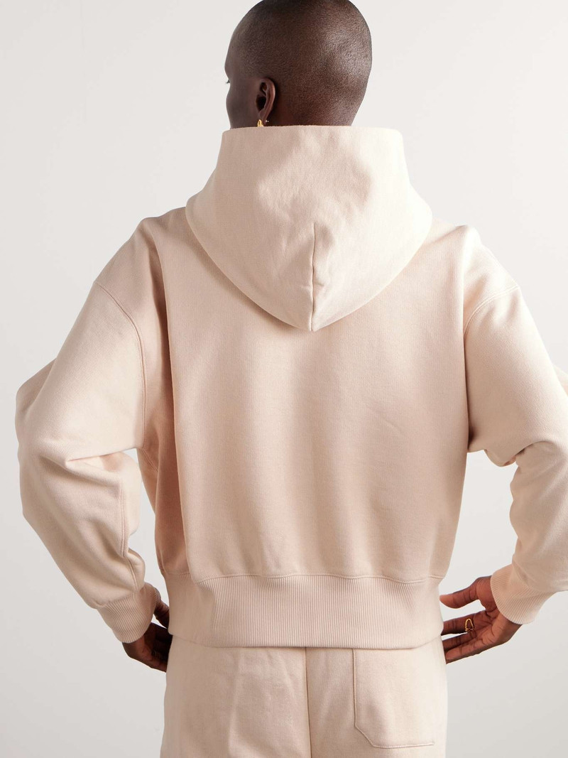 Appliquéd cotton-jersey hoodie 4