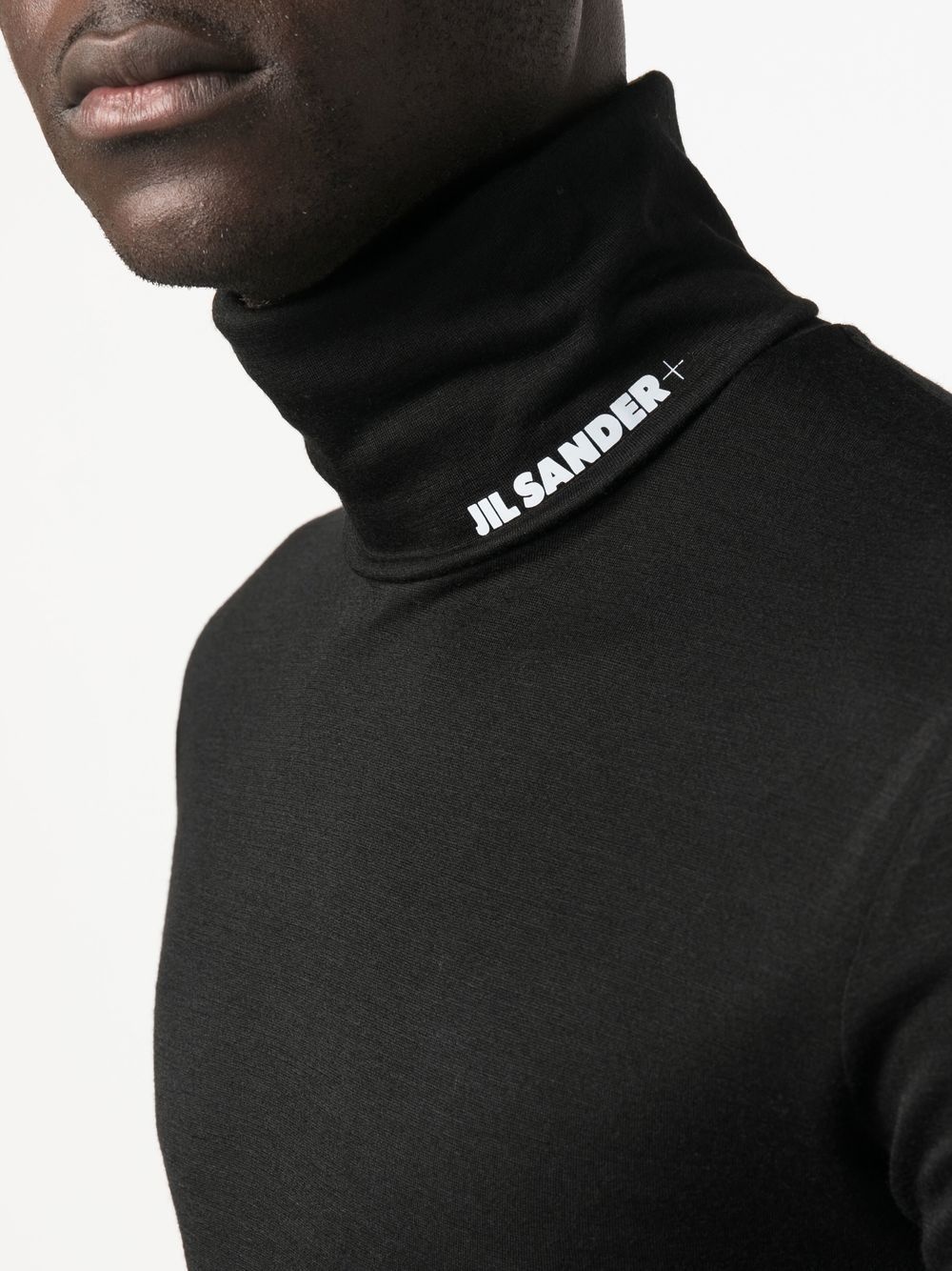 logo-print roll-neck jumper - 5