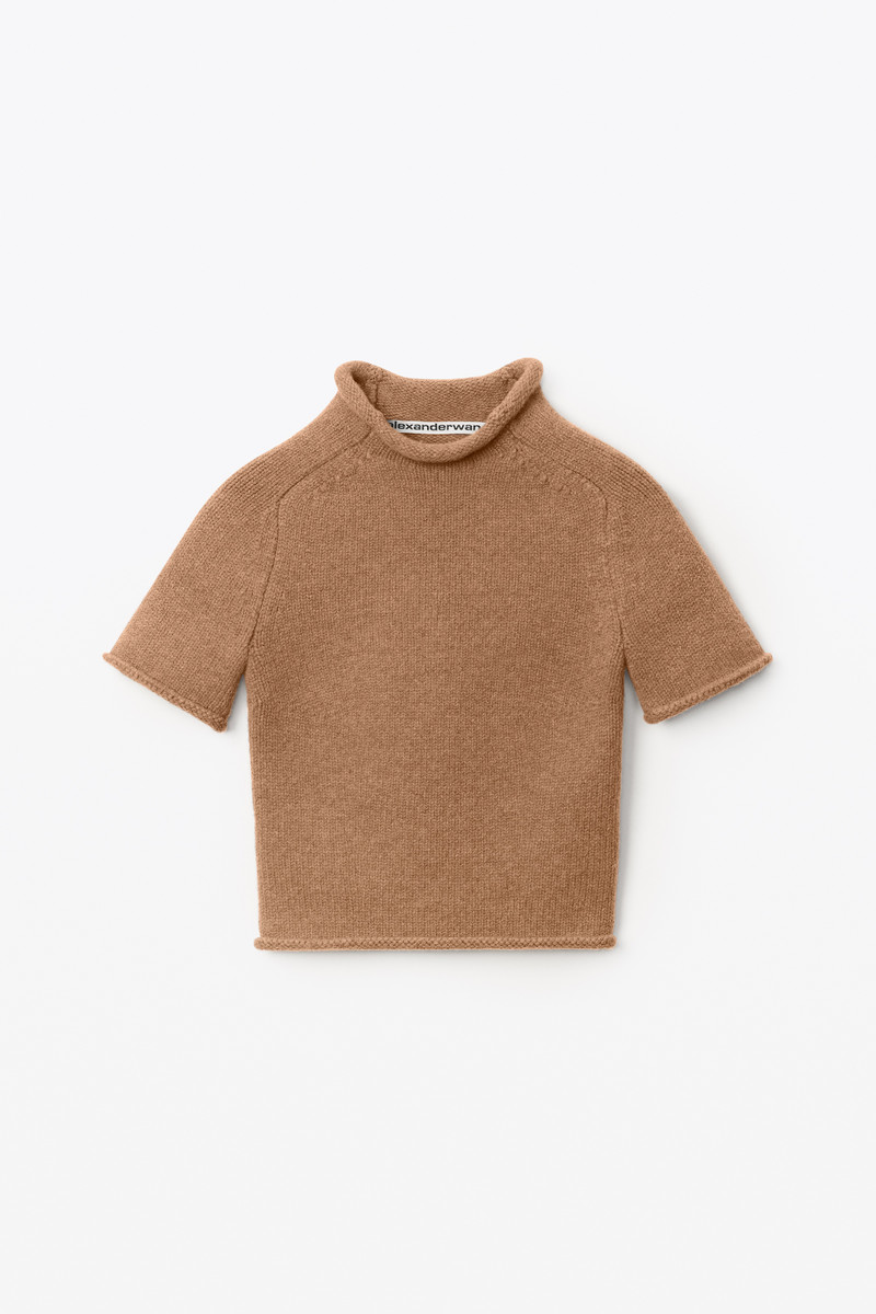 knit tee in boiled wool 1