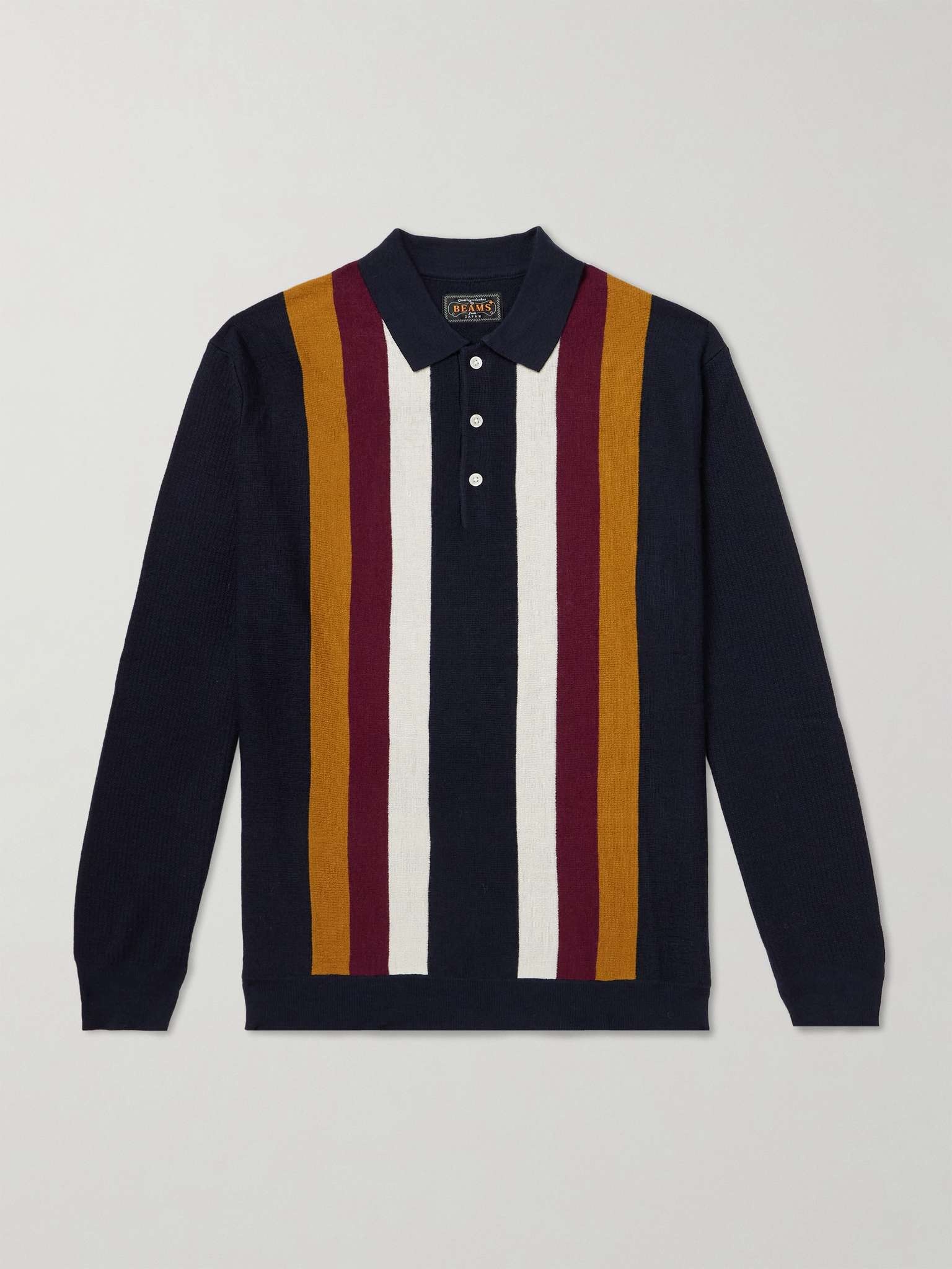 Striped Wool Polo Shirt - 1