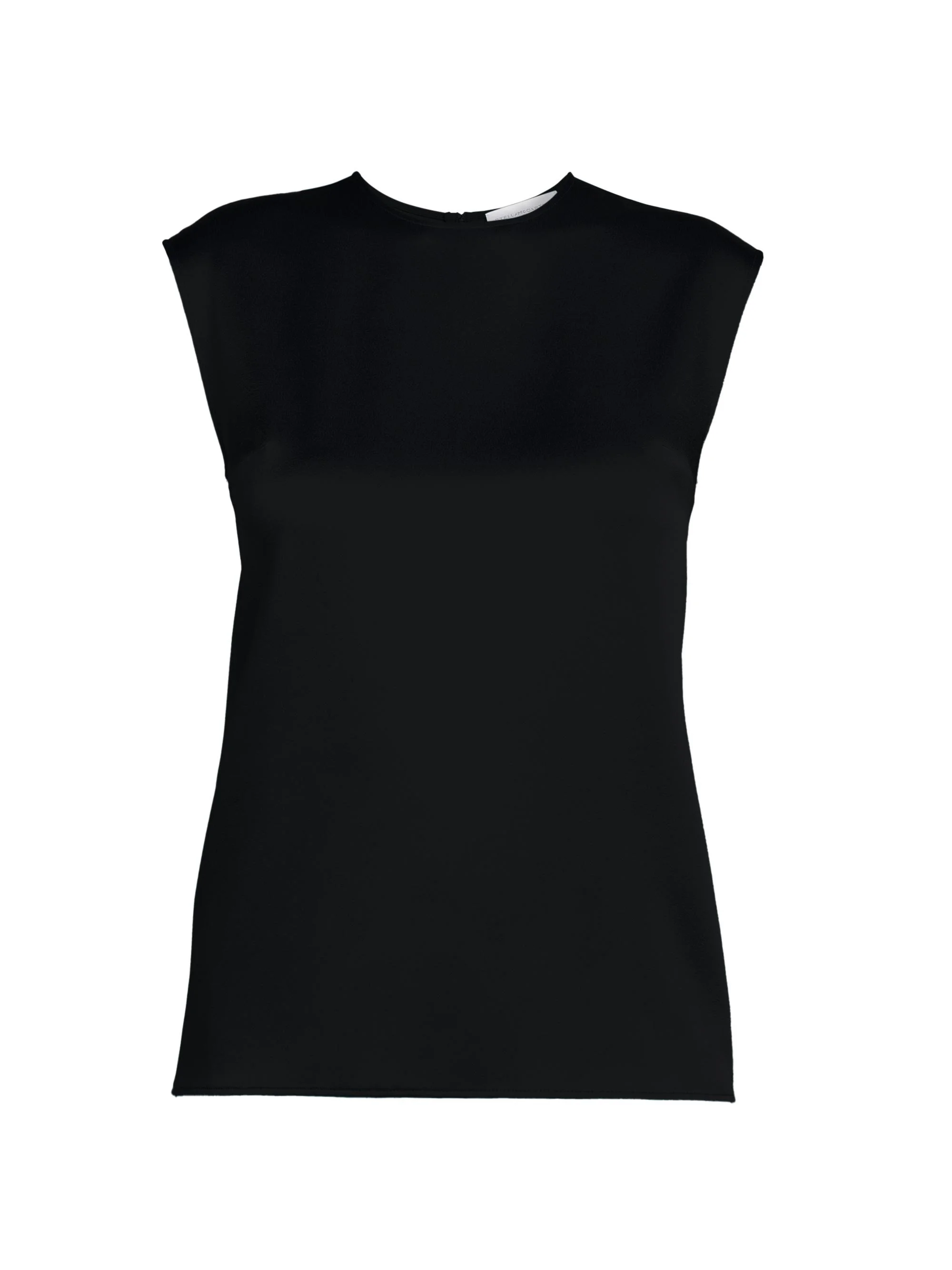 Women's Satin Sleeveless Top - Black - 1