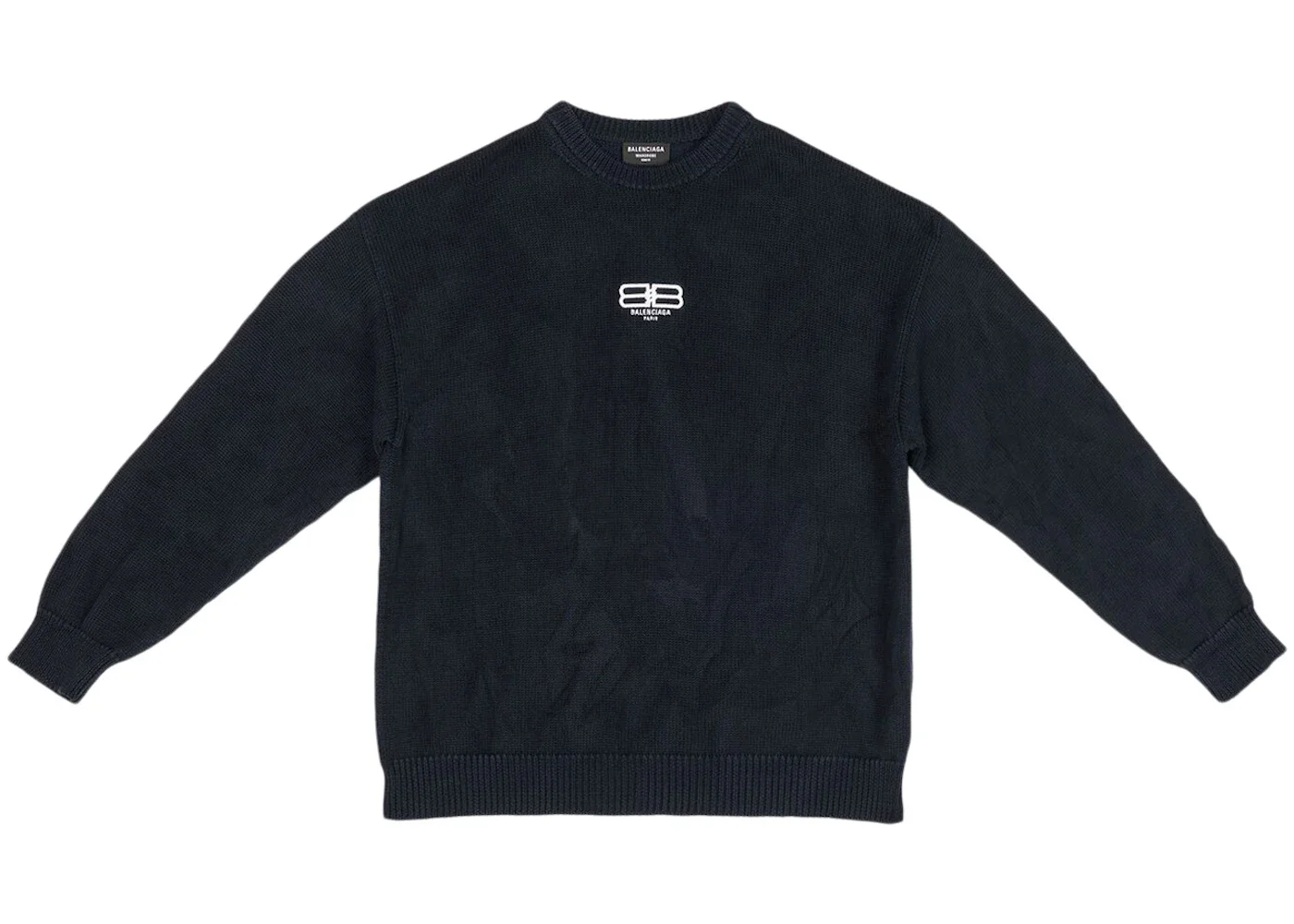 Balenciaga BB Paris Icon Large Fit Sweater Navy/White - 1