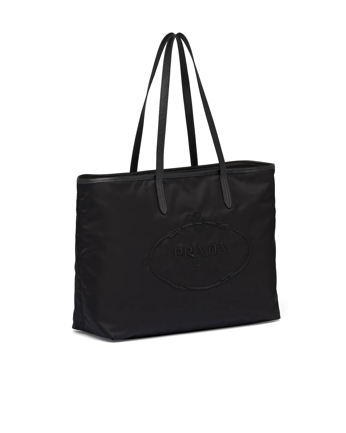 Saffiano leather and nylon tote - 3