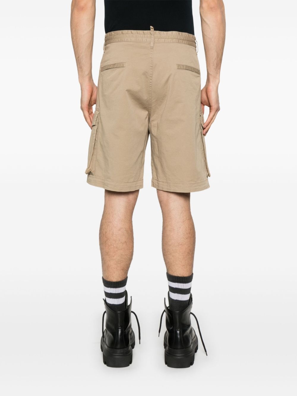 logo-tag cargo shorts - 4