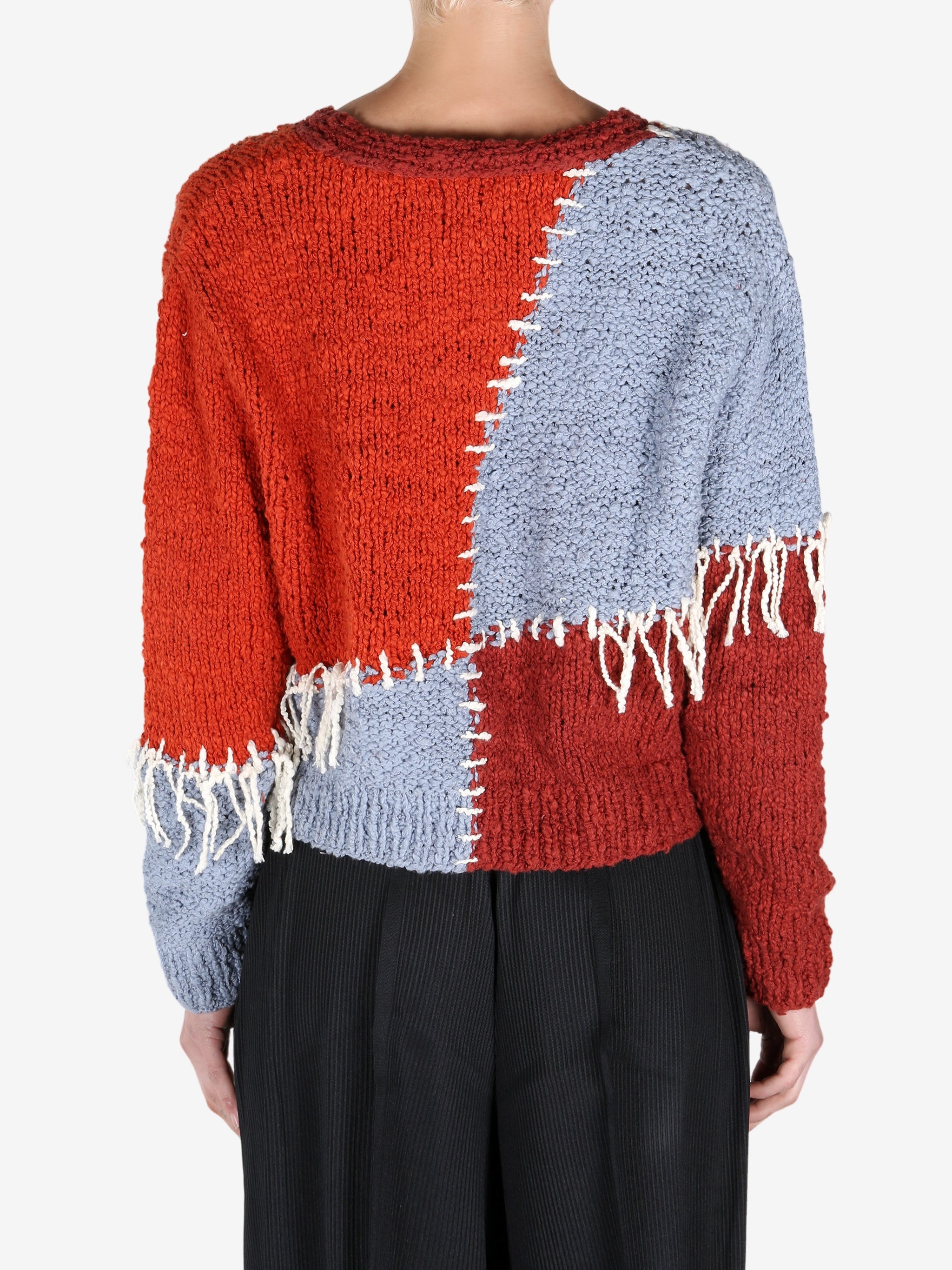 THE ELDER STATESMAN - Women Patchwork Boucle Cardigan - 3