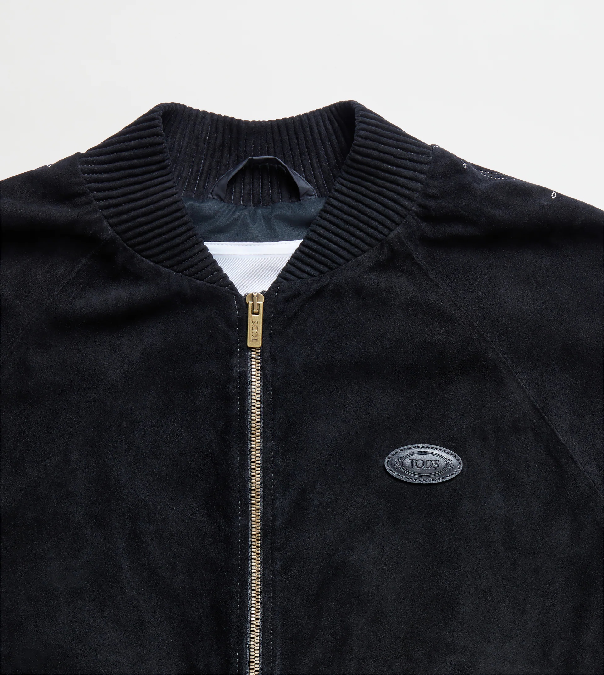 TRACKSUIT JACKET IN SUEDE - BLACK - 2