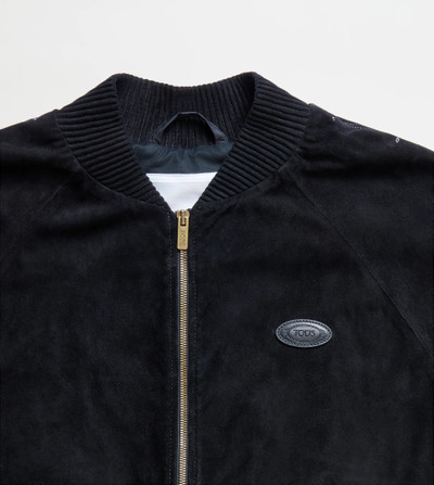 Tod's TRACKSUIT JACKET IN SUEDE - BLACK outlook