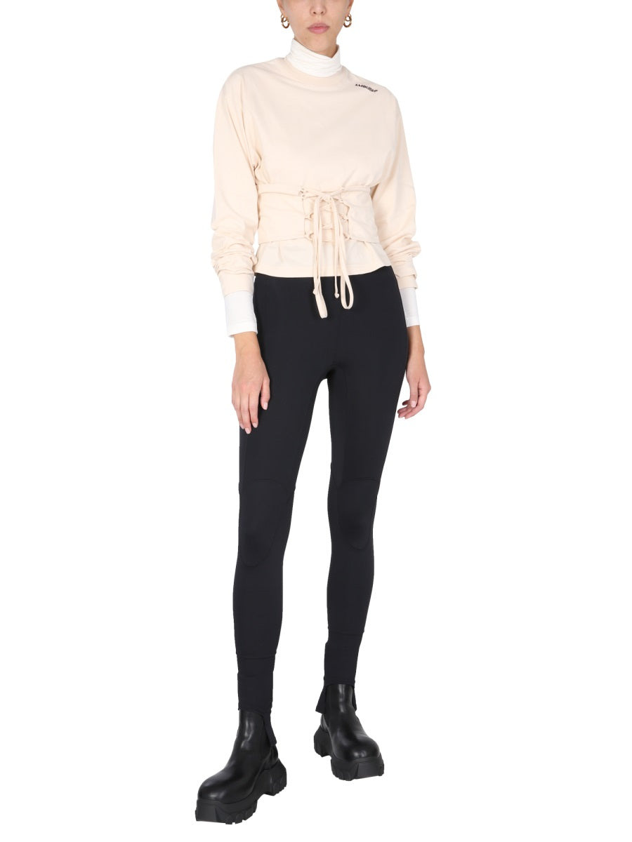 Ambush Women T-Shirt With Corset Belt - 2