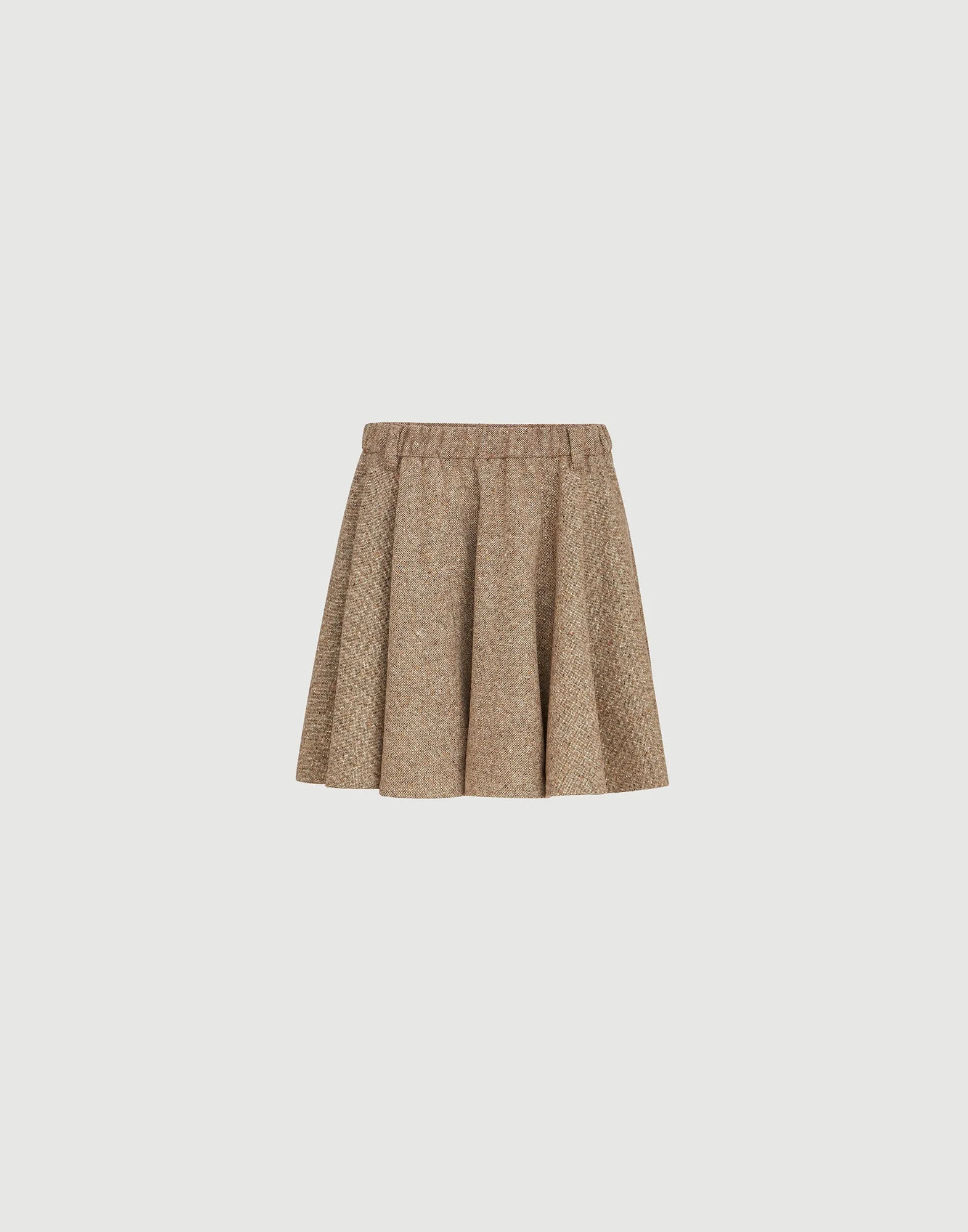 Virgin wool donegal mini circle skirt with monili - 1