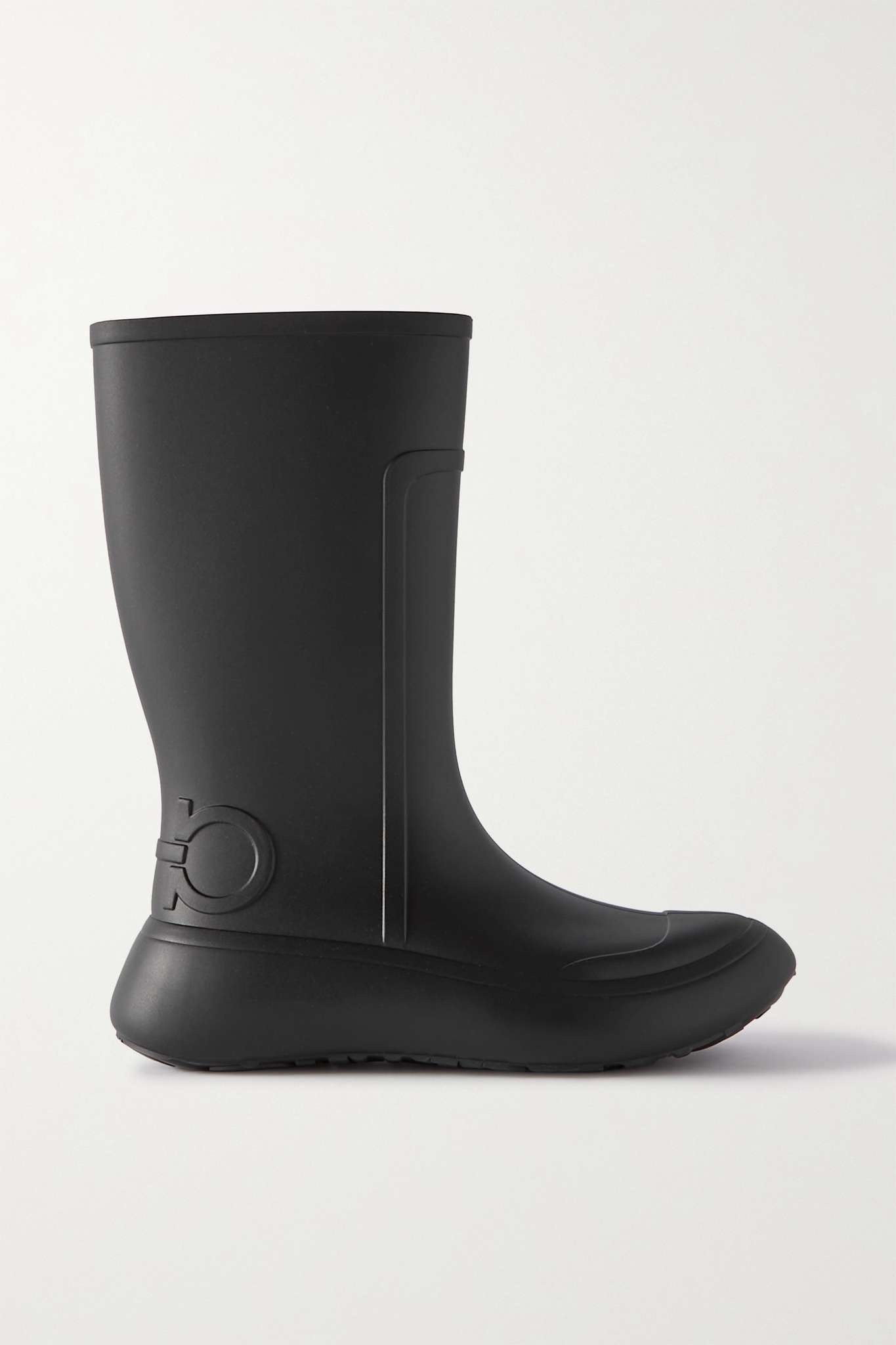 Logo-detailed rubber rain boots - 1