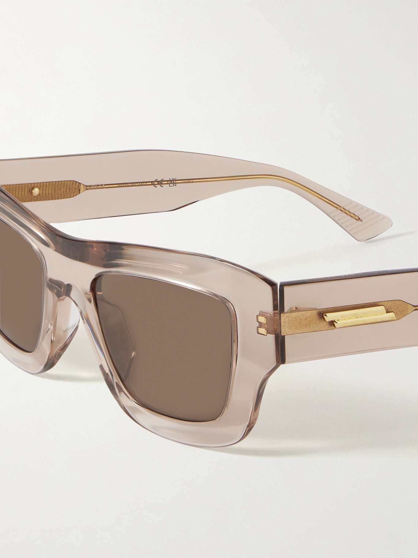 Square-frame acetate sunglasses Beige - 4