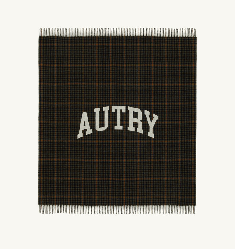 UNISEX CHECKED BLANKET WITH MAXI LOGO 1