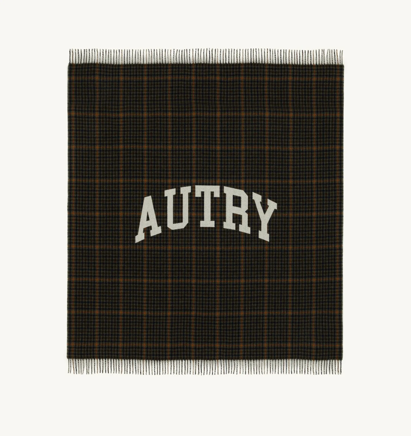 UNISEX CHECKED BLANKET WITH MAXI LOGO - 1