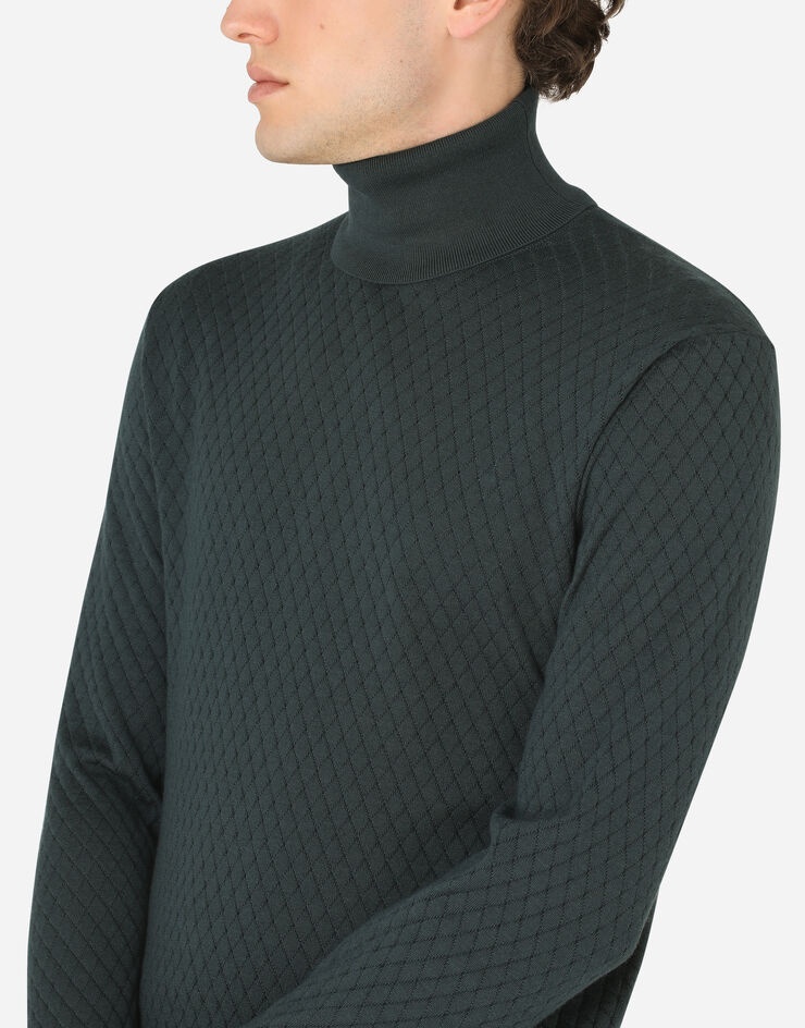 Cashmere and silk turtle-neck sweater - 4