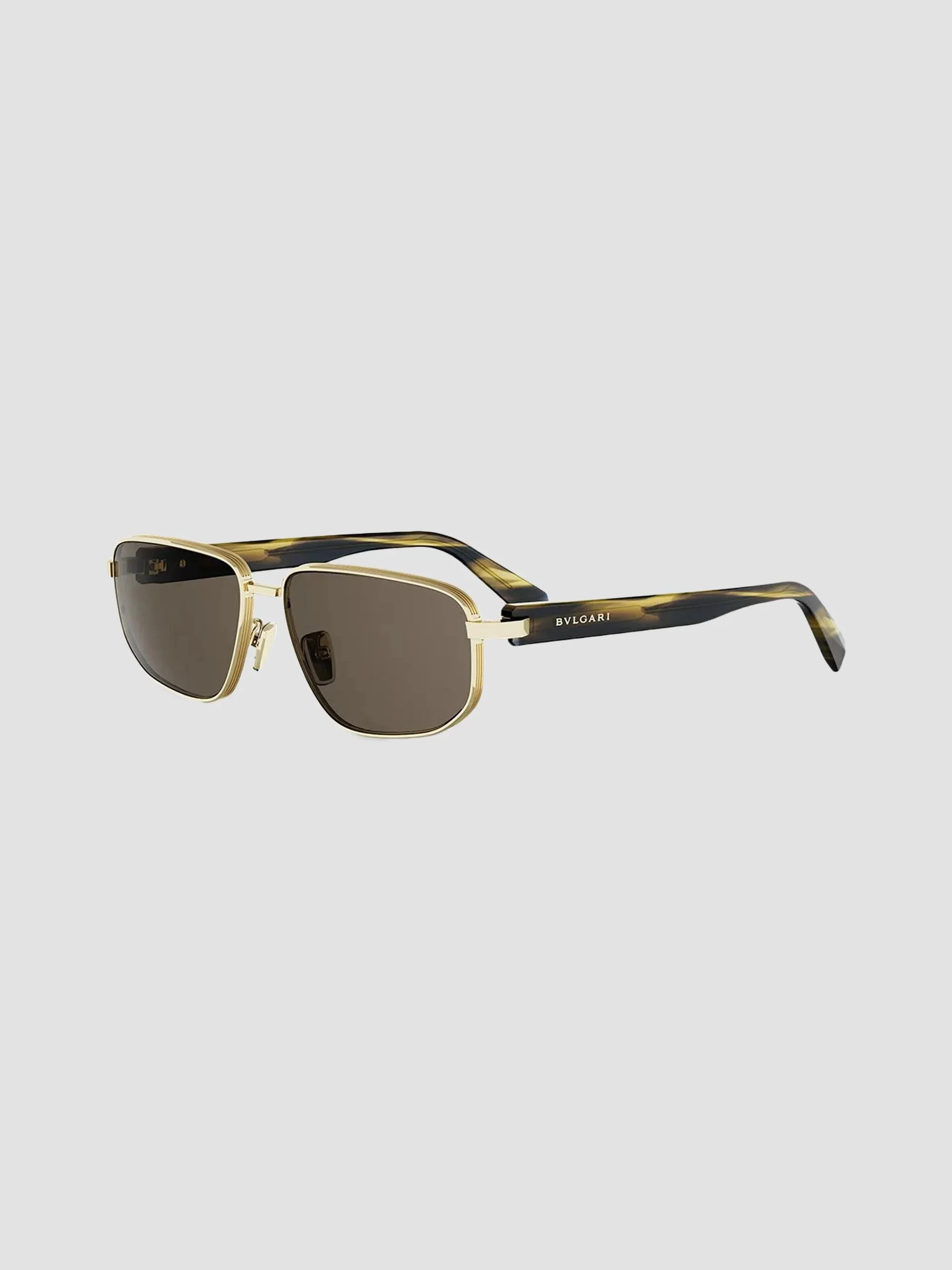 Men's Octo 58MM Rectangular Sunglasses - Gold Brown - 1