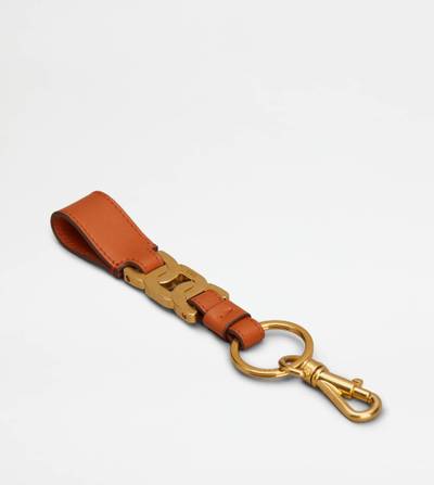 Tod's KATE KEY HOLDER IN LEATHER - ORANGE outlook