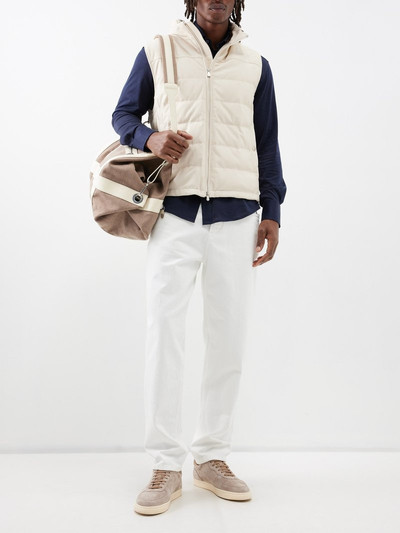 Brunello Cucinelli Zip-up padded leather gilet outlook
