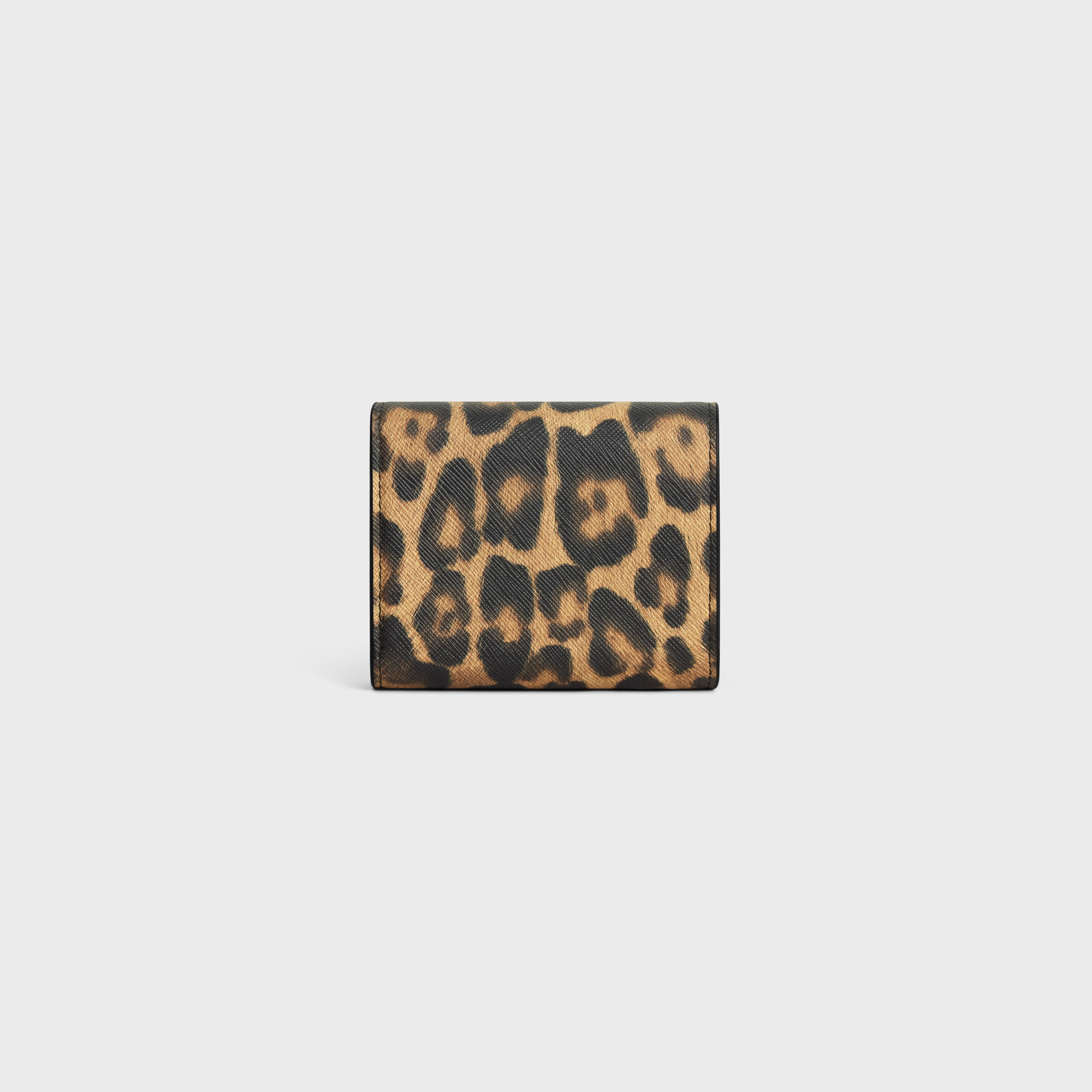 Small Wallet TRIOMPHE in CELINE CANVAS WITH LEOPARD PRINT - 3