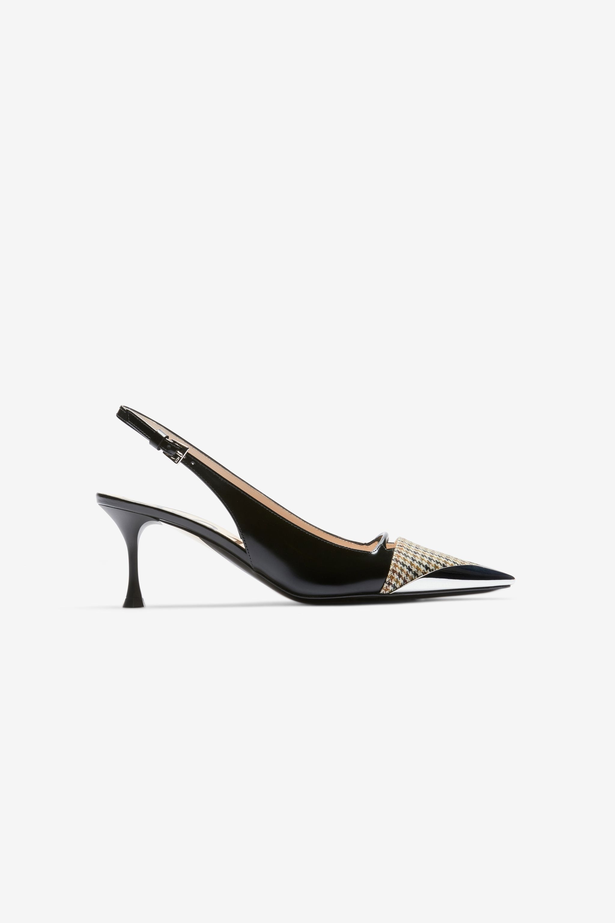 CHECKED SLINGBACK PUMPS - 1