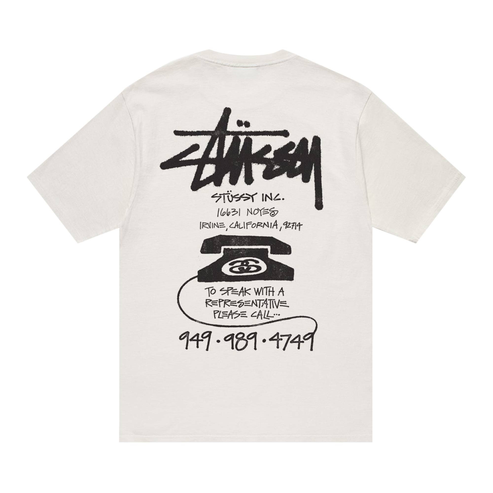 Stussy Old Phone Tee 'Natural' - 2