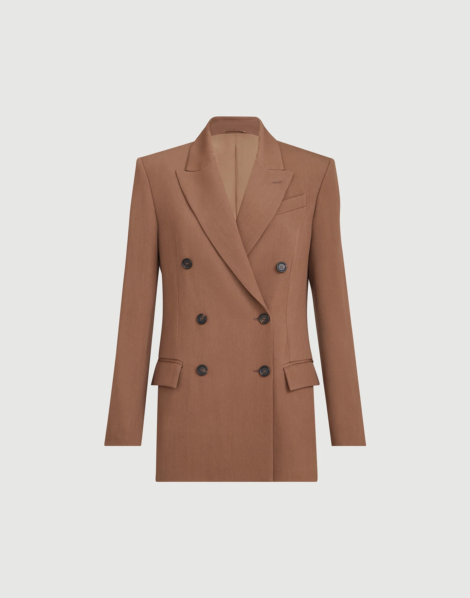 Virgin wool and viscose tricotine blazer with monili - 1