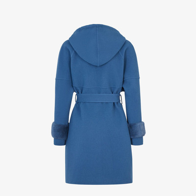 FENDI Blue wool parka outlook