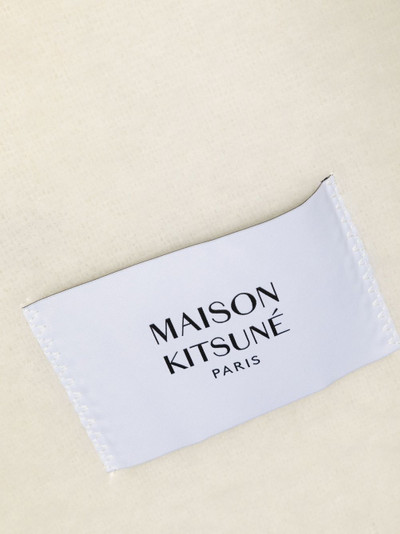 Maison Kitsuné knitted fringed scarf outlook