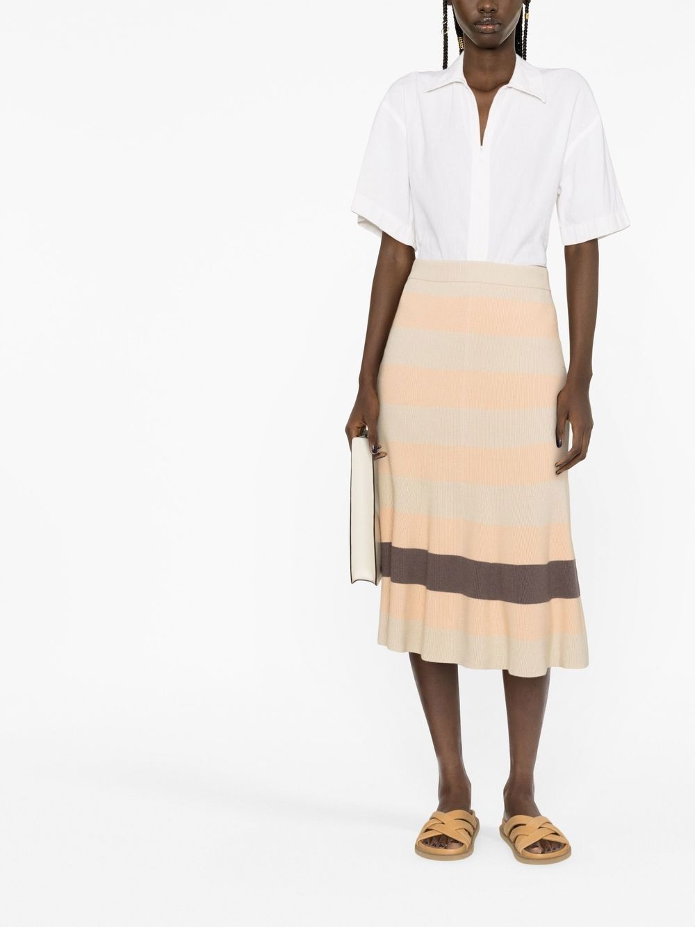 Stripe Animation knitted skirt - 2