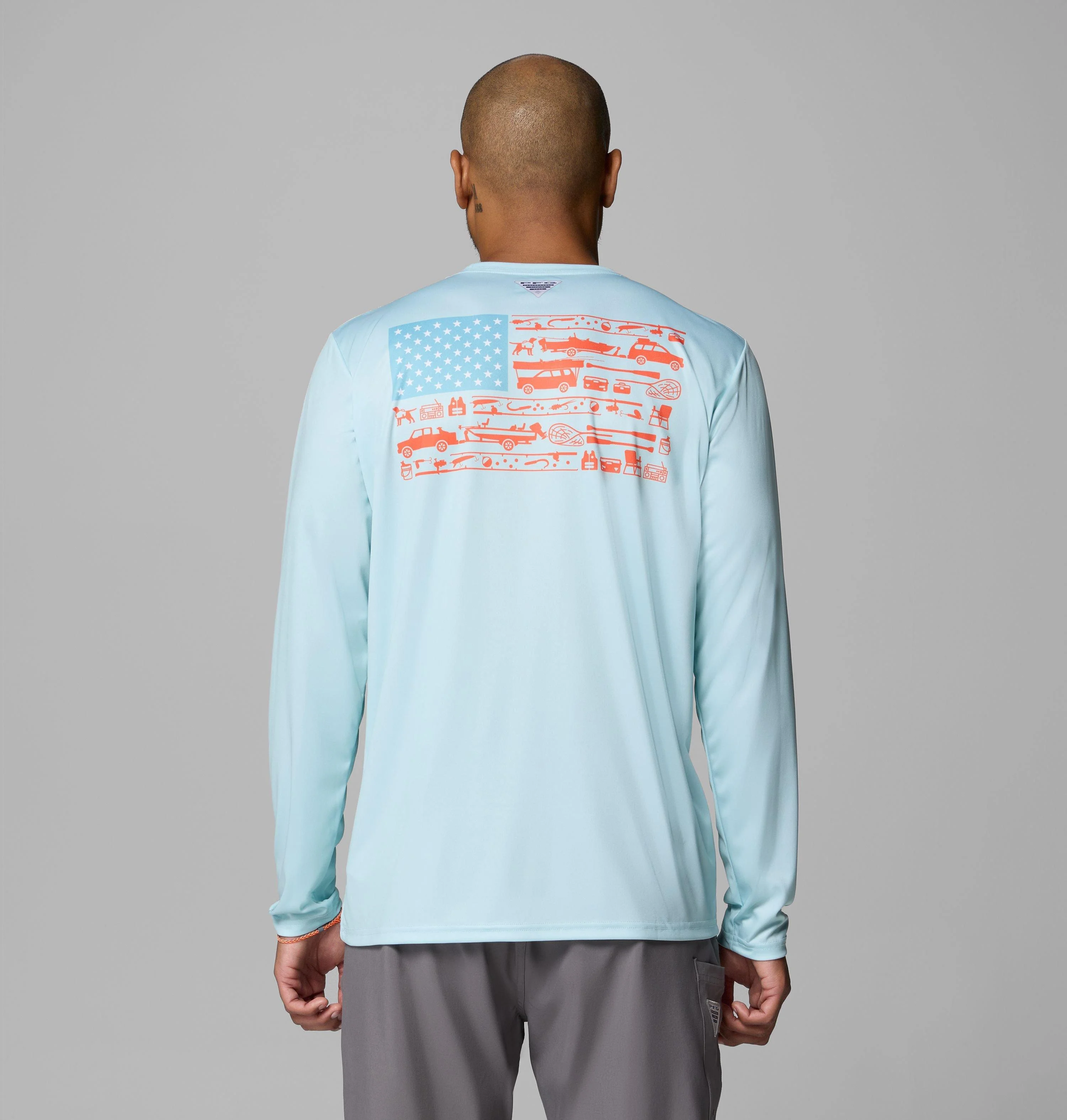Men's Terminal Tackle PFG Fish Flag Long Sleeve Shirt - 1